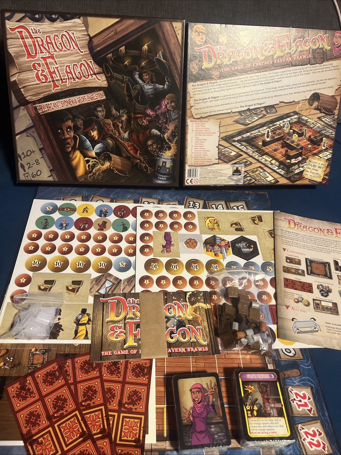 The DRAGON & FLAGON |Red Raven Games|Deluxe Board Game | Unpunched/sealed Cards