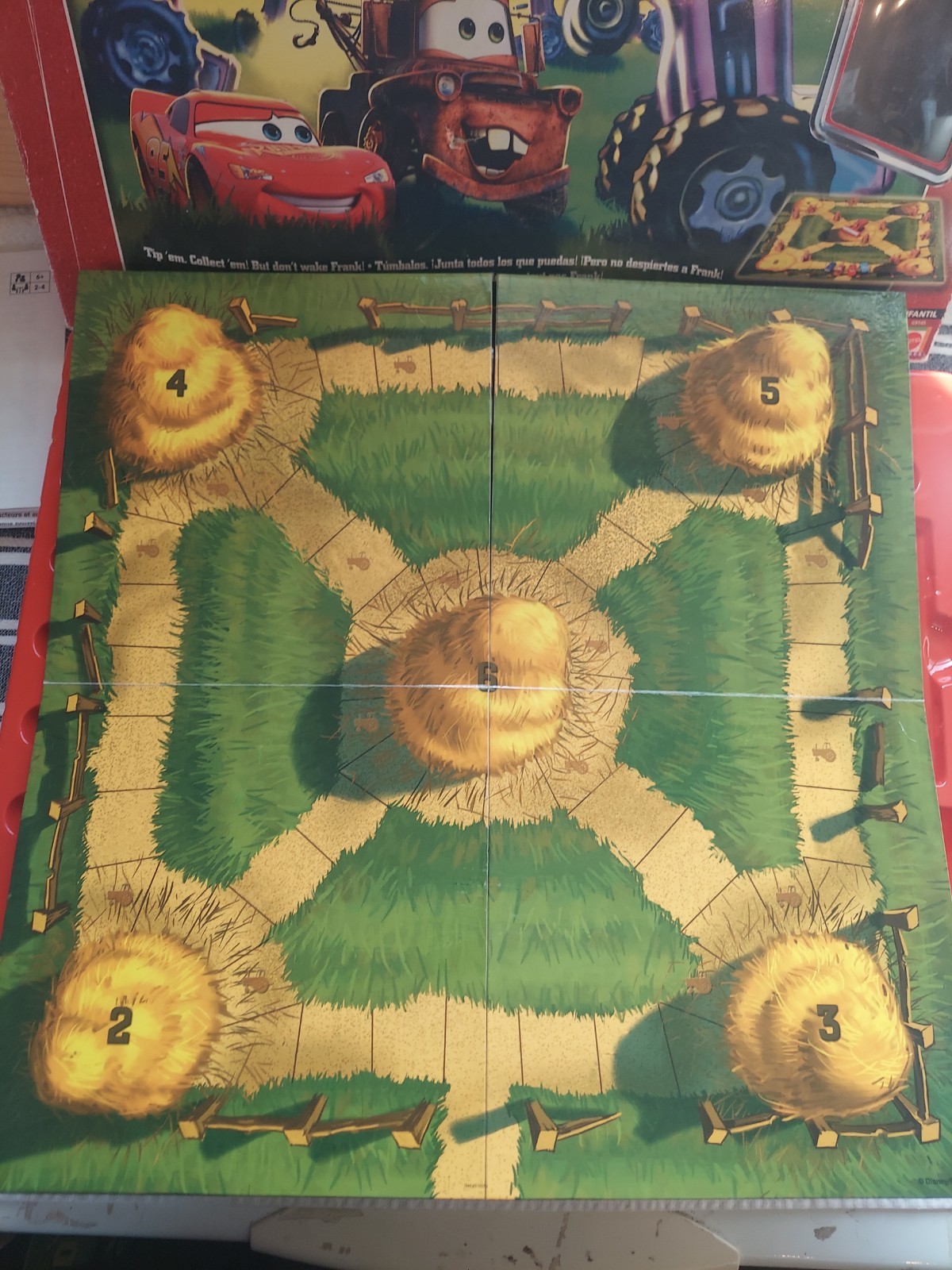 Vtg Disney Pixar Cars Tractor Tipping Board Game by Mattel 100% Complete 2006