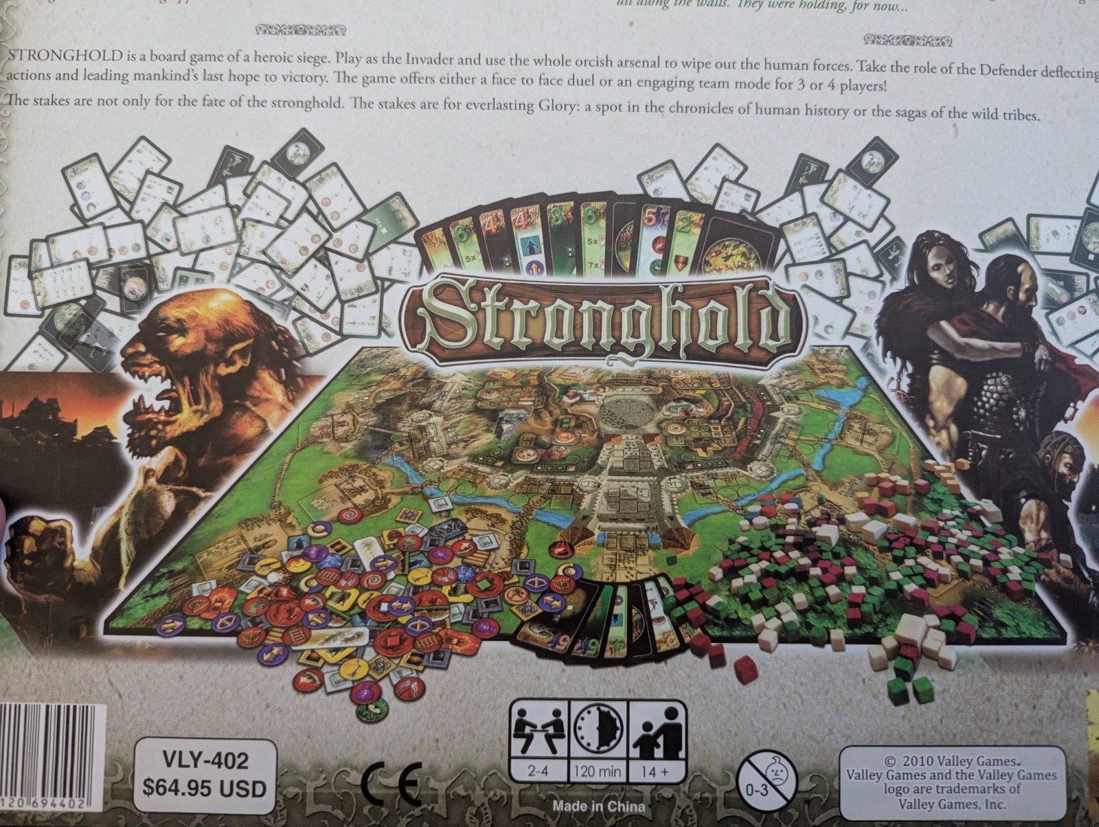 STRONGHOLD Board Game 100% COMPLETE 2010 AWARD WINNER