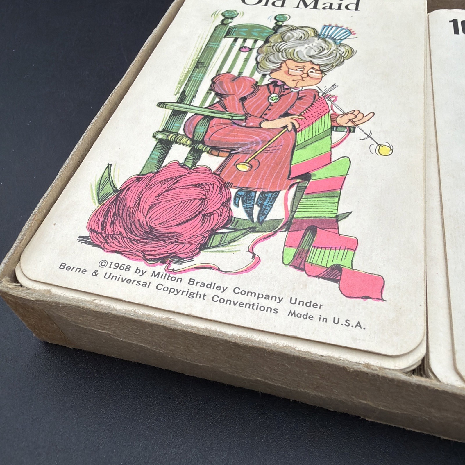 VINTAGE 1968 MILTON BRADLEY OLD MAID JUMBO CARD GAME COMPLETE AGES 5-10