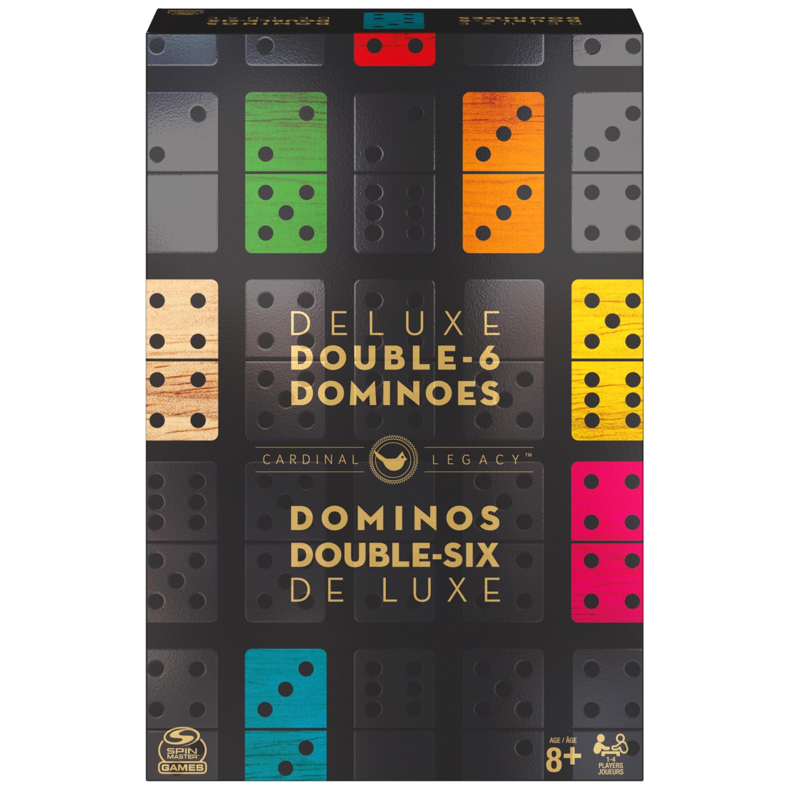Spin Master Games, Cardinal Legacy Deluxe Double-6 1, Double 6 Dominoes