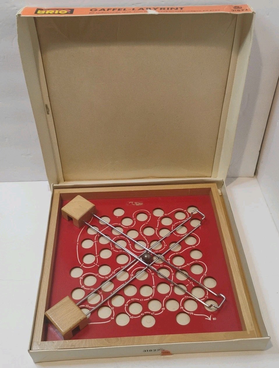 RARE Vintage 1971 Brio Of Sweden Fork-Labyrinth Board Game Gaffel-Labyrint