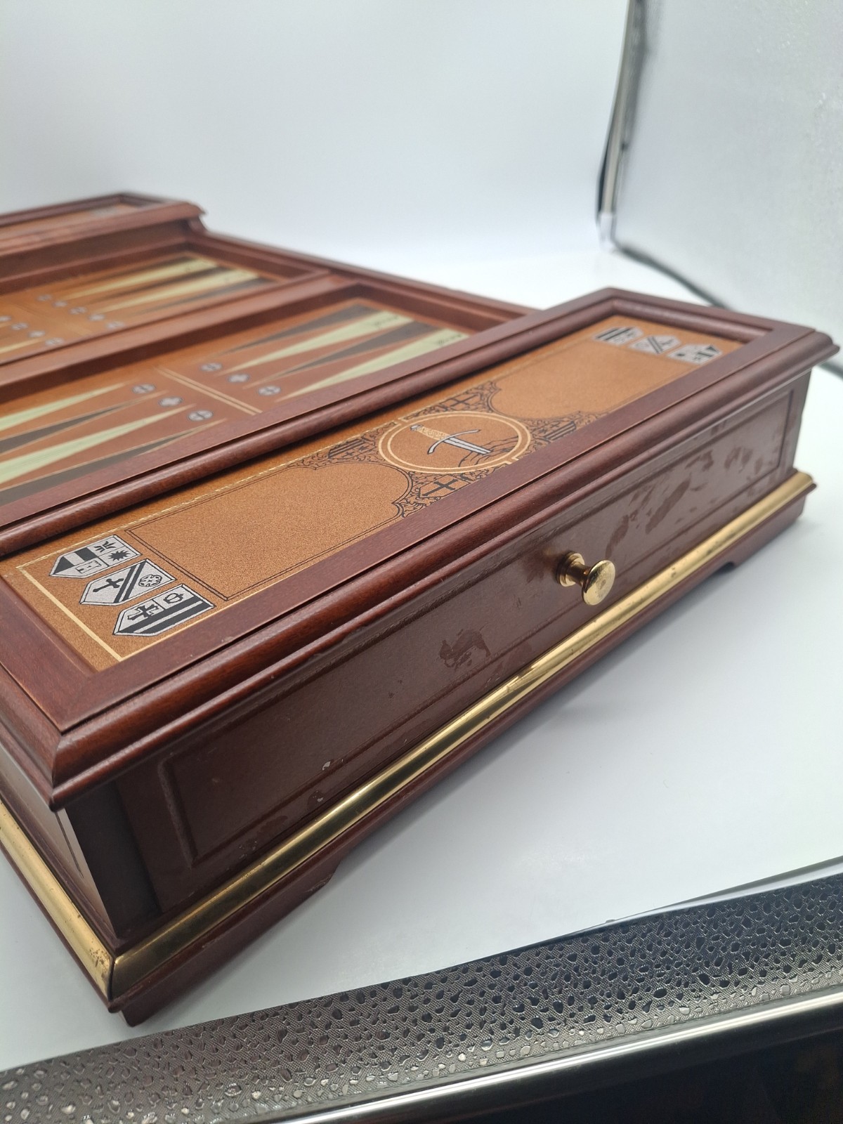 Vintage Franklin Mint Excalibur Backgammon Board 1986 Limited Edition
