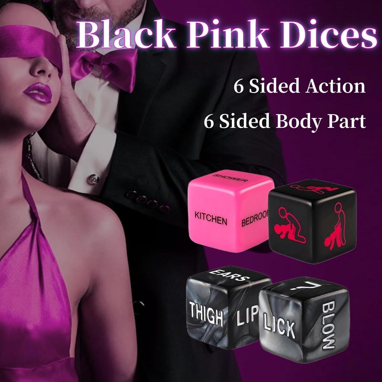 Couples Sex Dice Game Glow in Dark Romantic Adult Partners Play