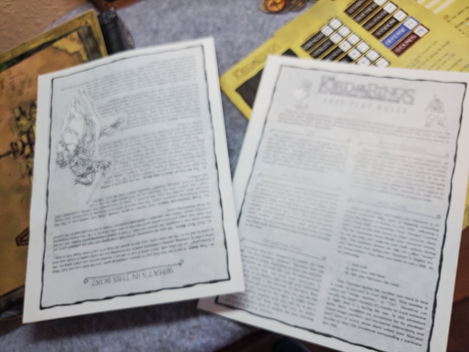 Lord of the Rings Roleplaying Adventure Game Two Towers Box Set, Pre-own, Comple