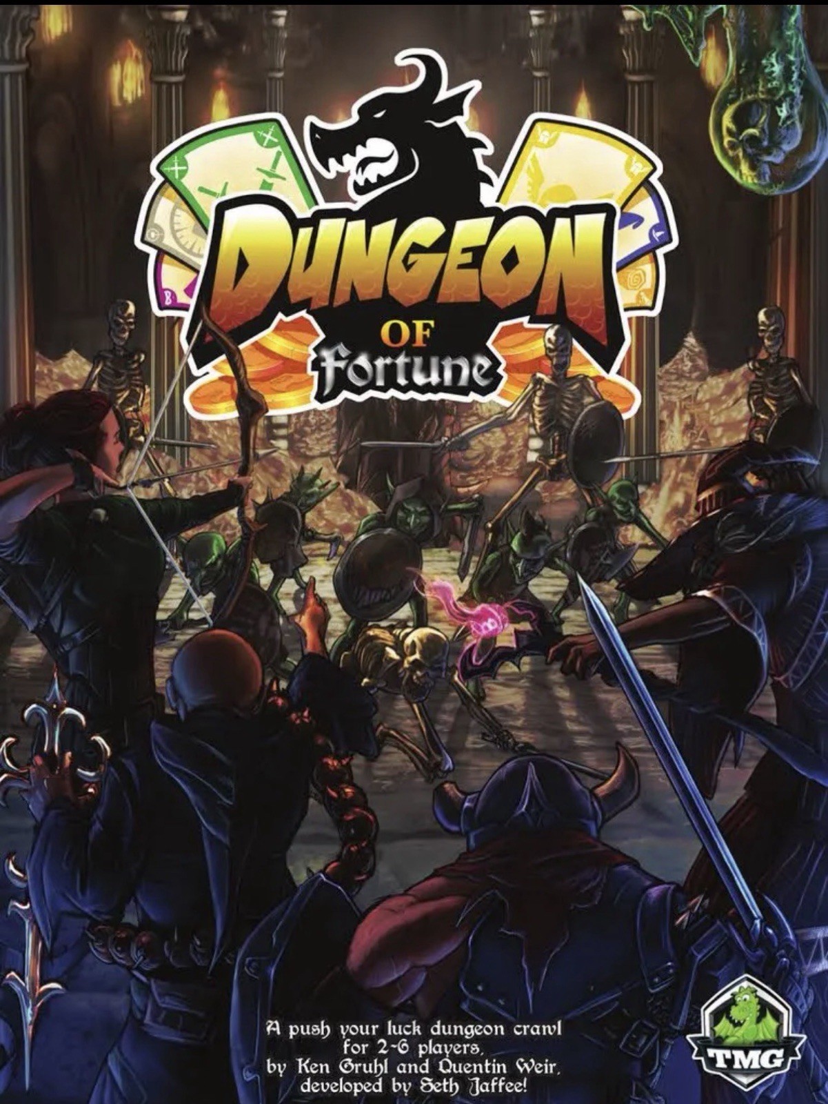 Dungeon of Fortune RPG Fantasy Dragon Board Game 2015 EUC BY TMG