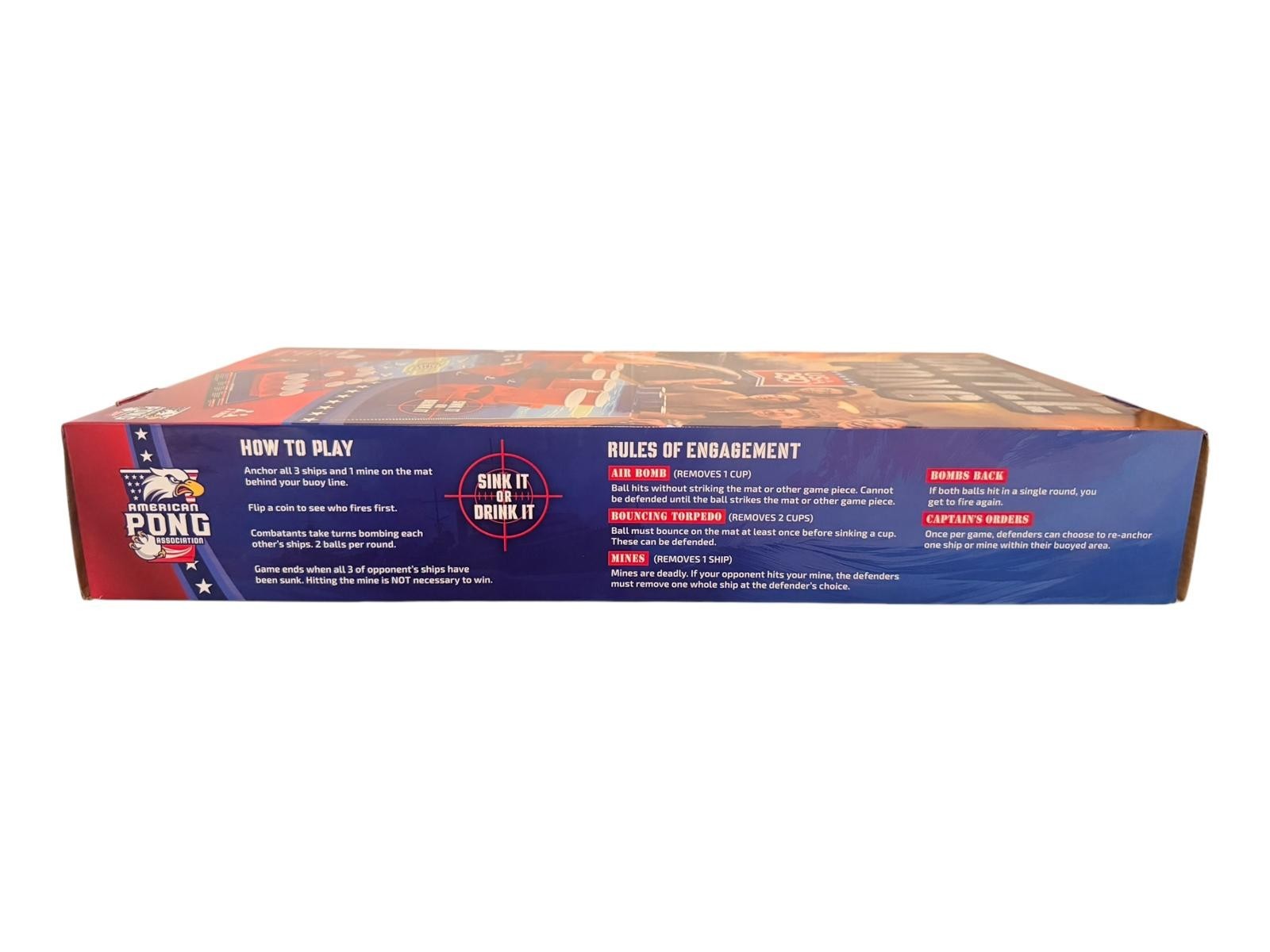 Battlepong USA 250th Edition Party Beer Game Sink It Drink It Tabletop 2 Players