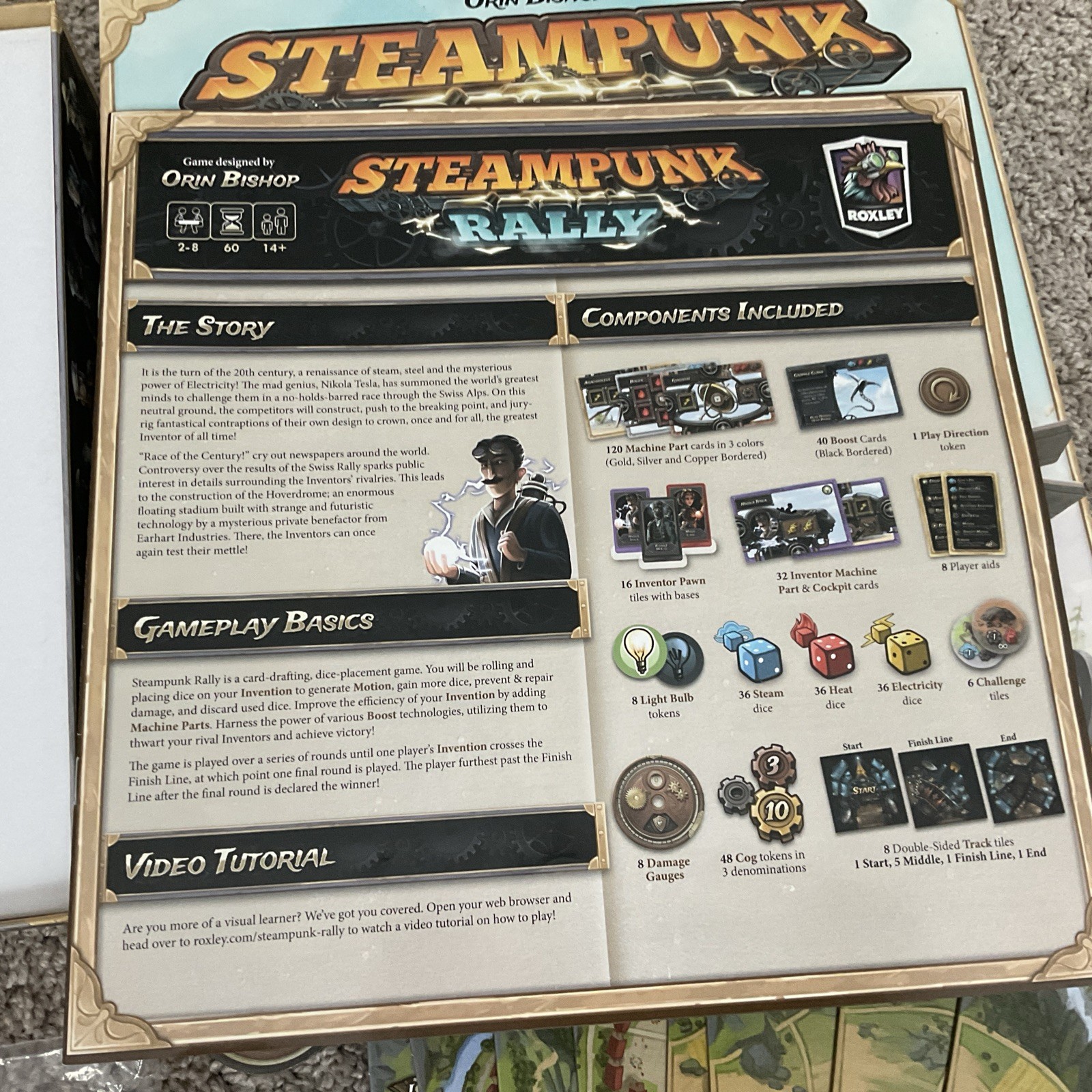 Steampunk Rally Board Game – Roxley – First Run Kickstarter Edition with Extras
