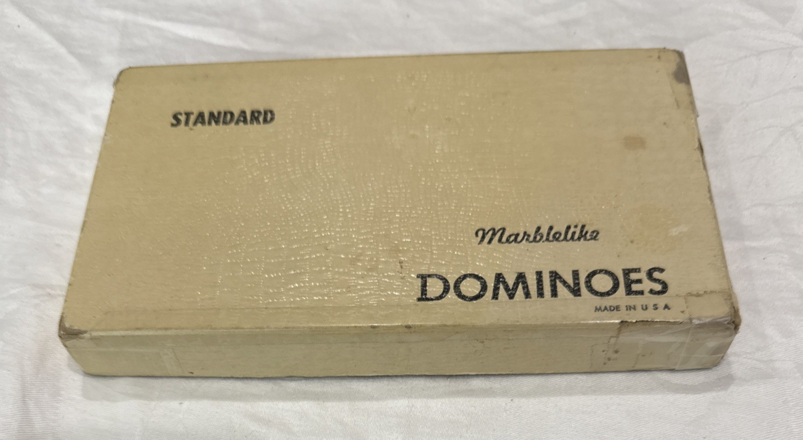 Vintage Puremco No. 616 Marblelike Standard Dominoes ~ Butterscotch * Free S/H