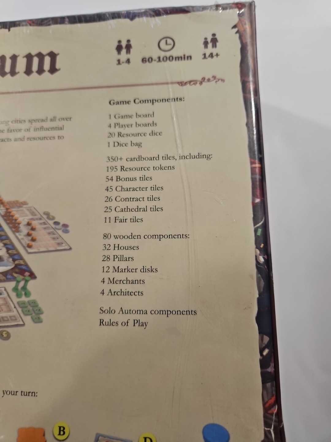 Tiletum Board Game Sealed Board & Dice 1 to 4 Players 14 Up New