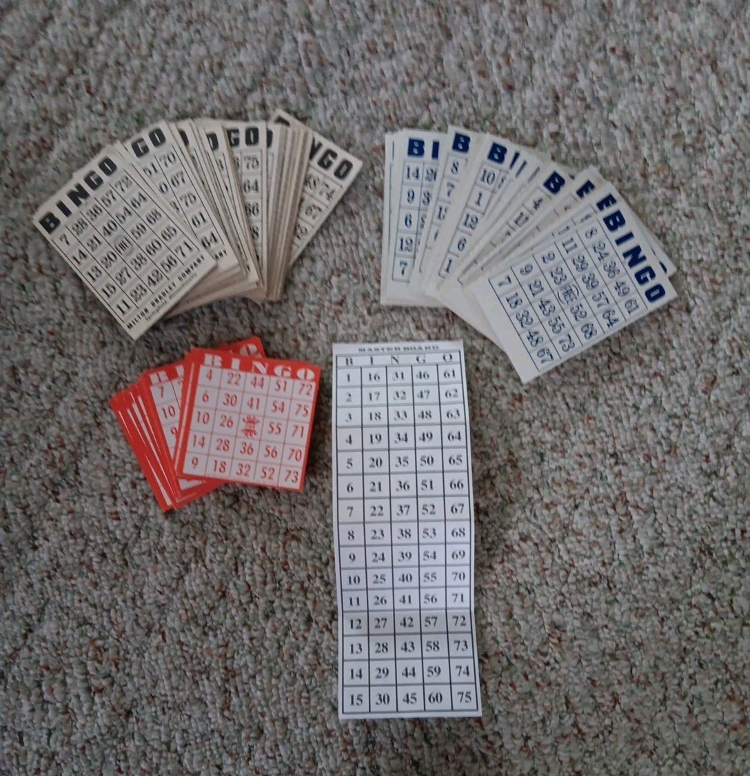 Bingo Set Wooden Case, Wood Master Board, Balls & Number Covers, Cards, Cage