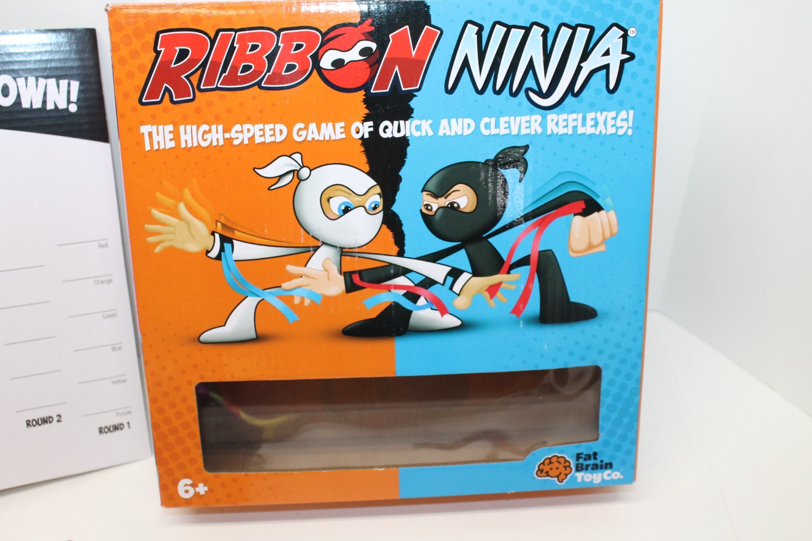Ribbon Ninja Game Fat Brain Toy Company Ages 6 – 14; 12 wrist bands, 18 ribbons