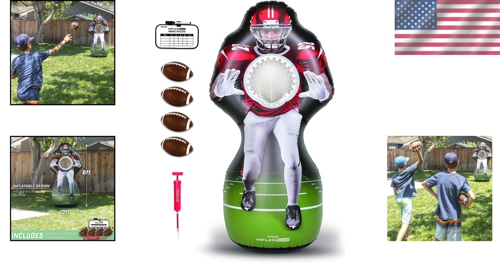 Portable Inflatable Football Challenge with Scoreboard – Perfect for Parties