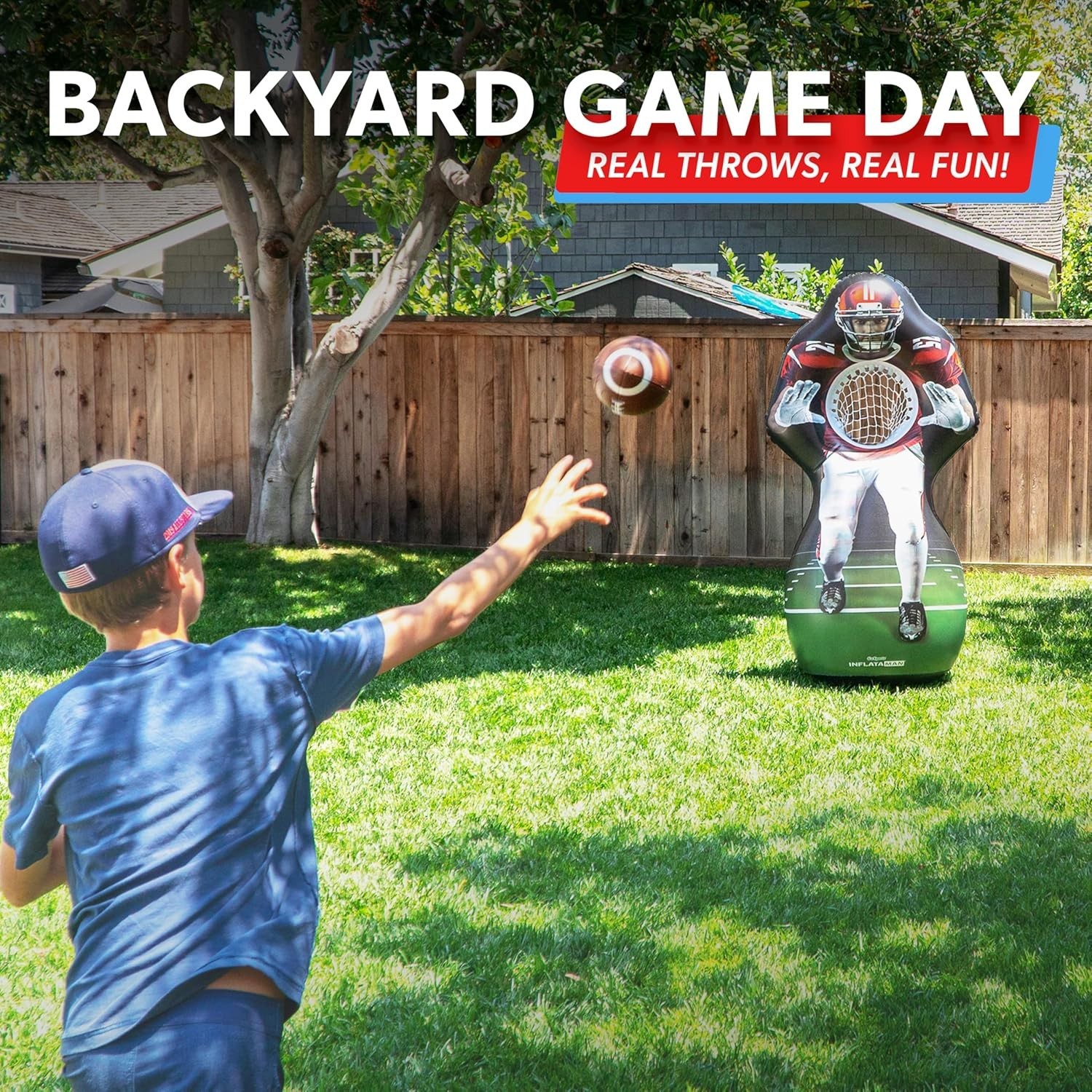 Touchdown Challenge Game – Inflatable Receiver & 4 Rubber s