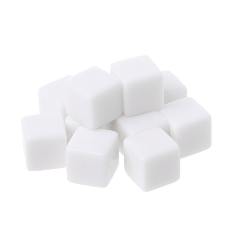 10Pcs D6 12mm Die Six Sided Table Gaming Blank For Role Playing Toys