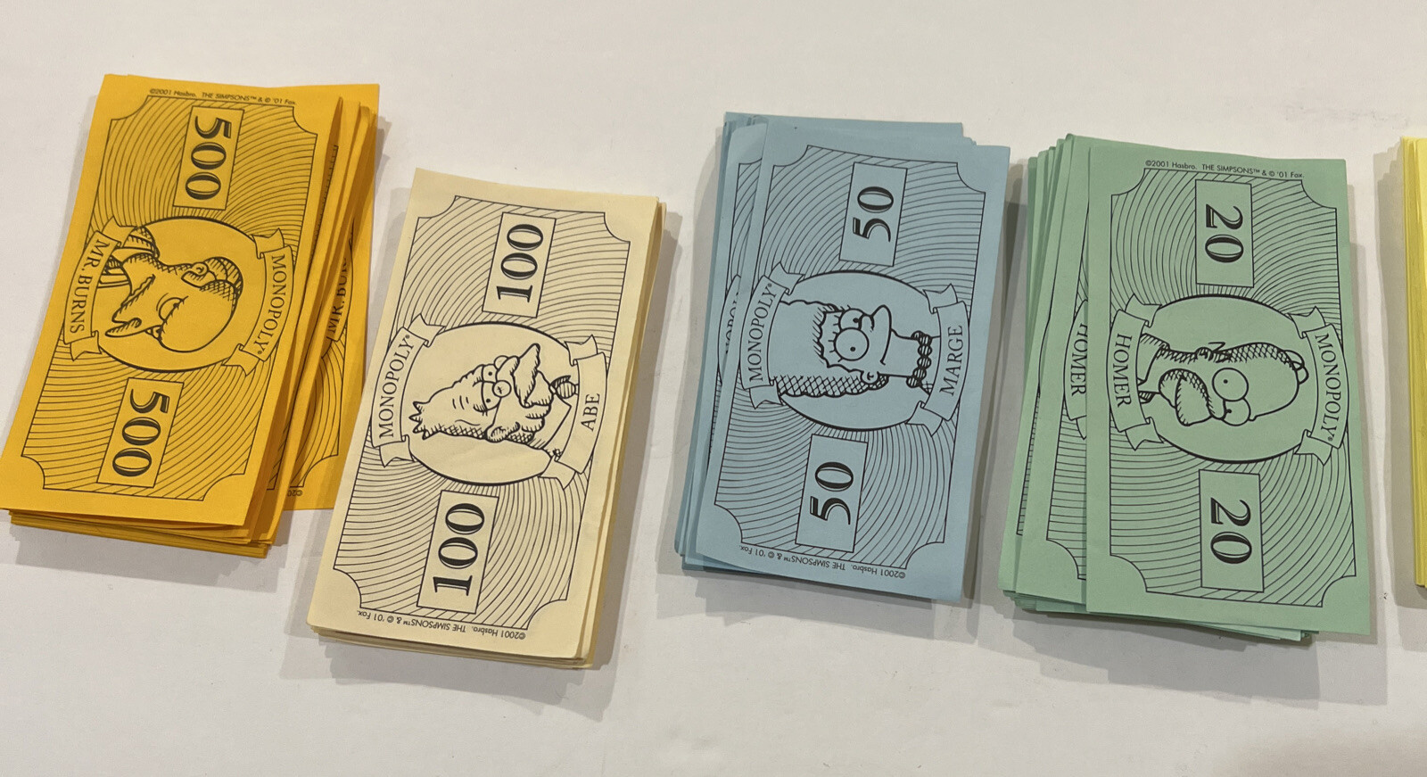 The Simpsons MONOPOLY by USAOPLY Board Game – Replacement PARTS – Money