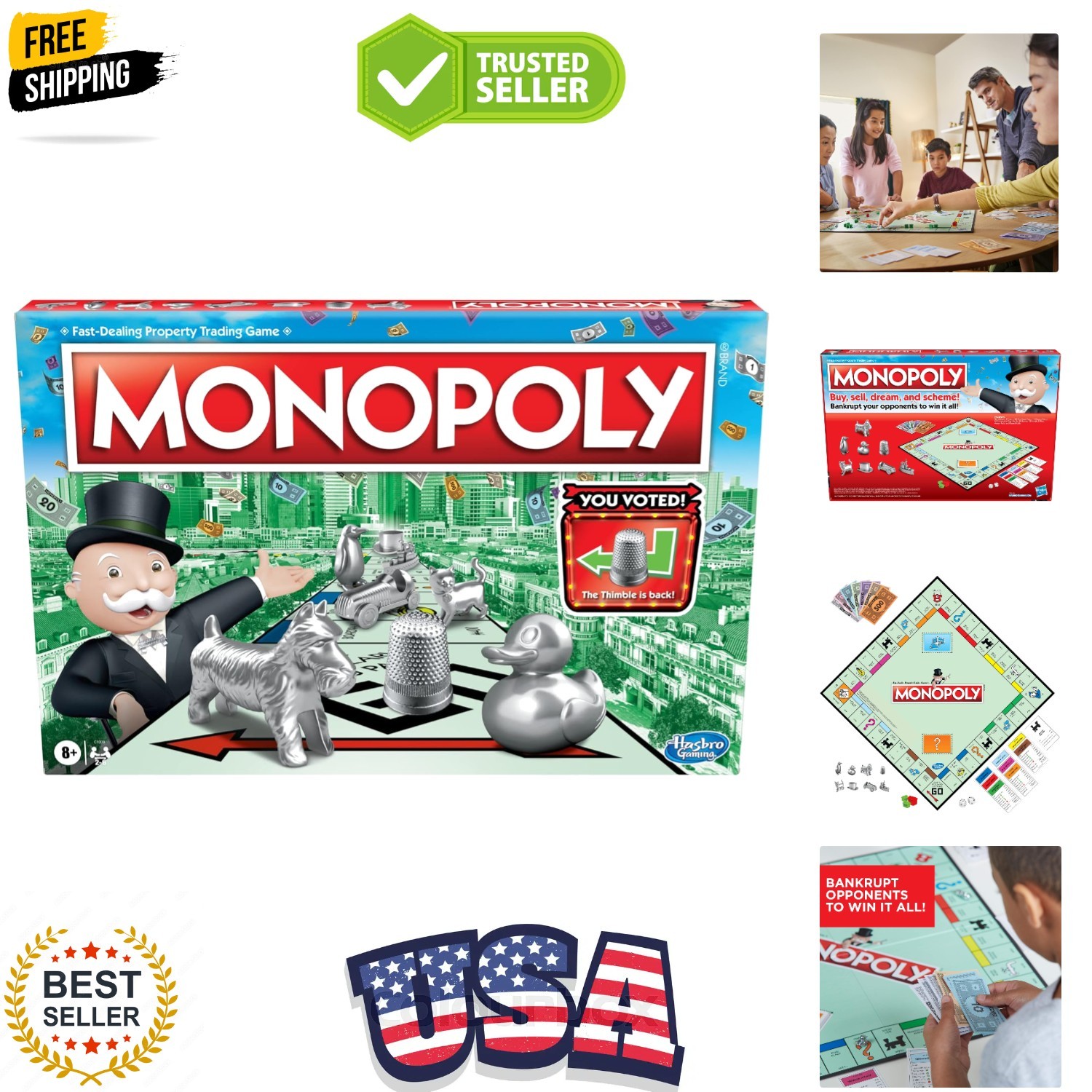 Game, Family Board Games for 2 to 6 Players & Kids Ages 8 and Up, Includes 8 …