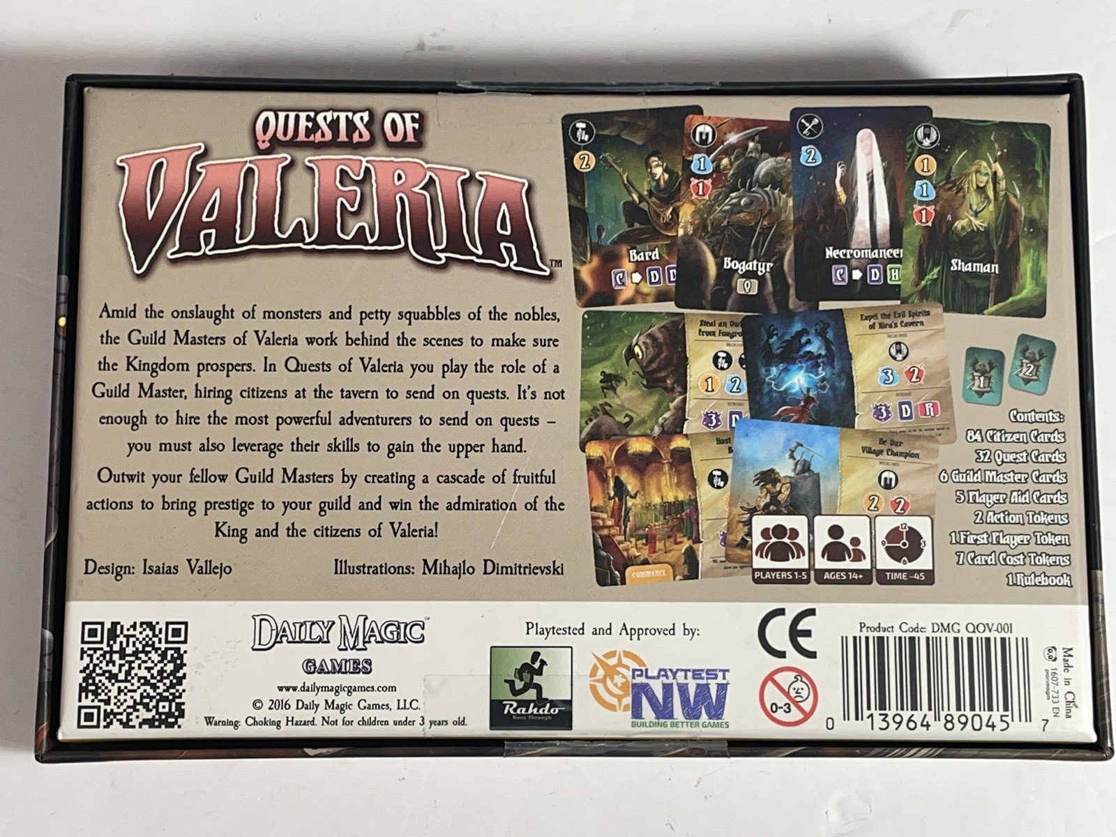 Quests of Valeria Board Game From Daily Magic