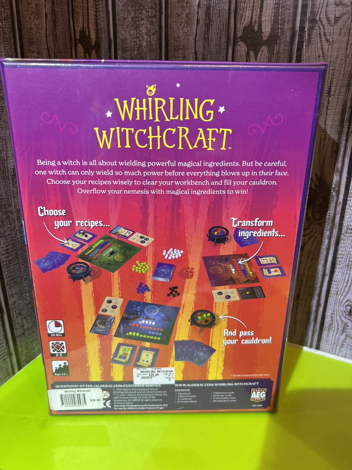 Whirling Witchcraft Board Game by AEG – New & Sealed