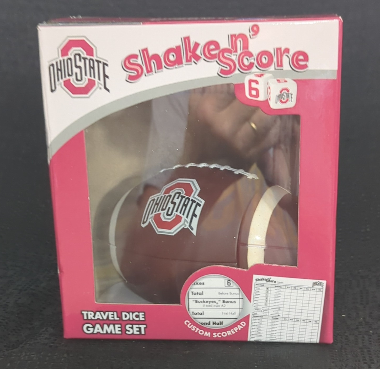 MasterPieces Ohio State Shake n’ Score Travel Dice Game Set OST3090