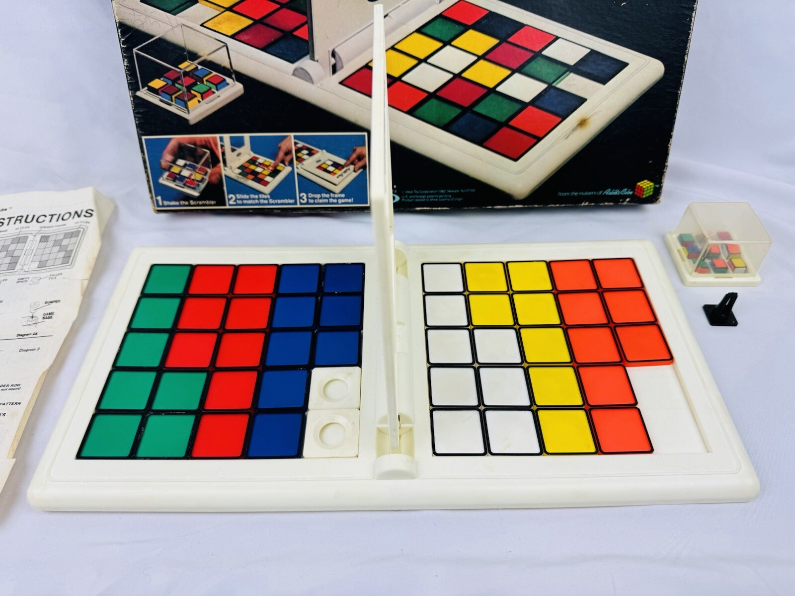 Vintage Rubiks Race Game Rubiks Cube Ideal Toy Corporation 1982 – 98% Complete