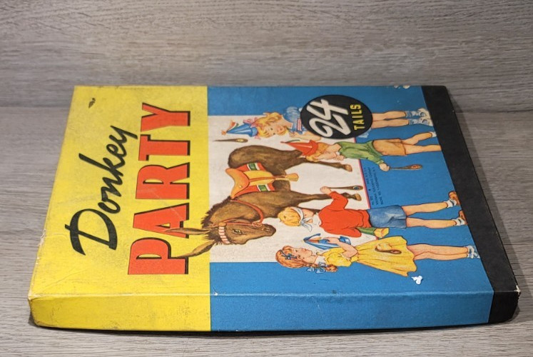 Vintage 1940s Donkey Party Pin The Tail Whitman Pub Complete