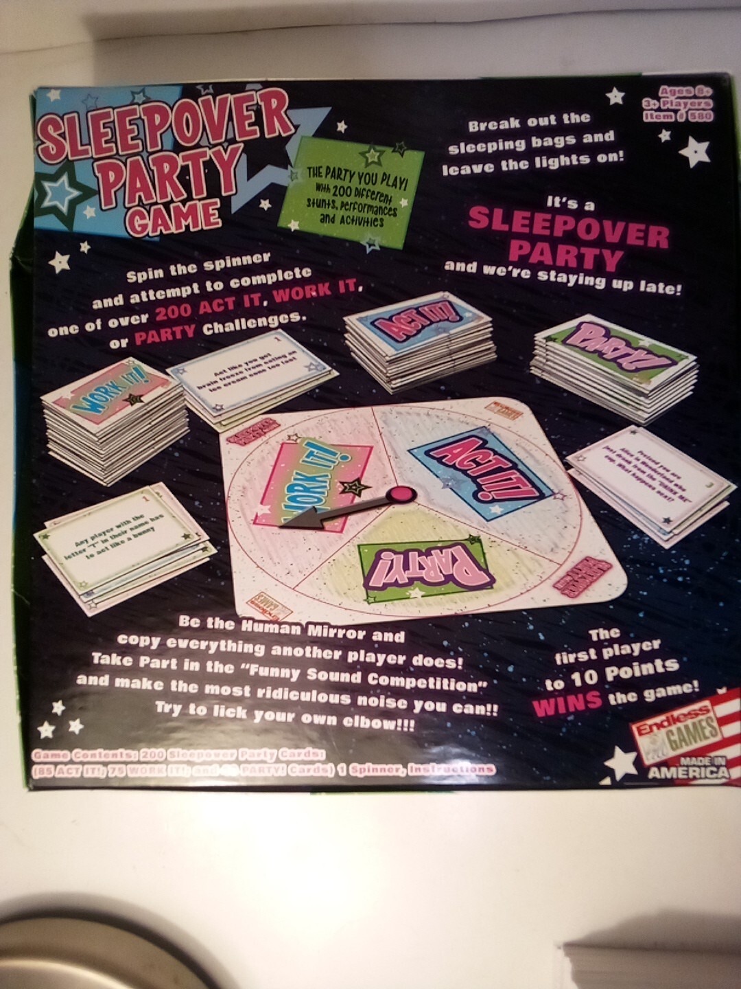 Kids Sleepover Game Lot – THE SLEEPOVER PARTY GAME & PILLOW FIGHT CARD GAME