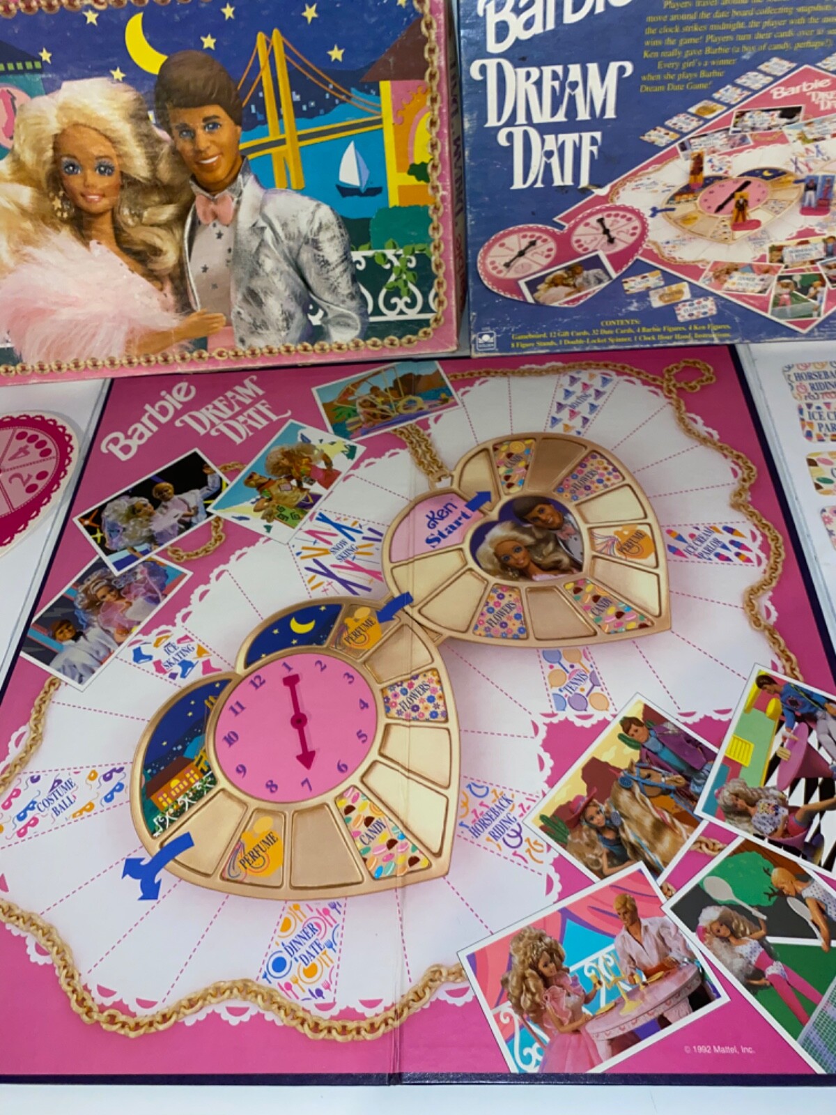 Vintage 1992 Barbie Dream Date Board Game Incomplete Play or Replacement Pieces