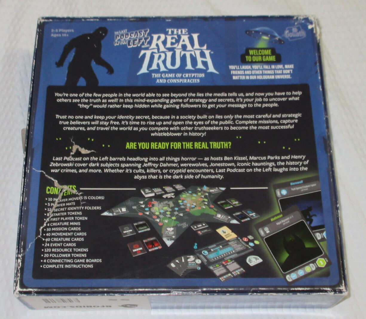 The Real Truth Board Game A Game of Creatures Cryptids & Conspiracies