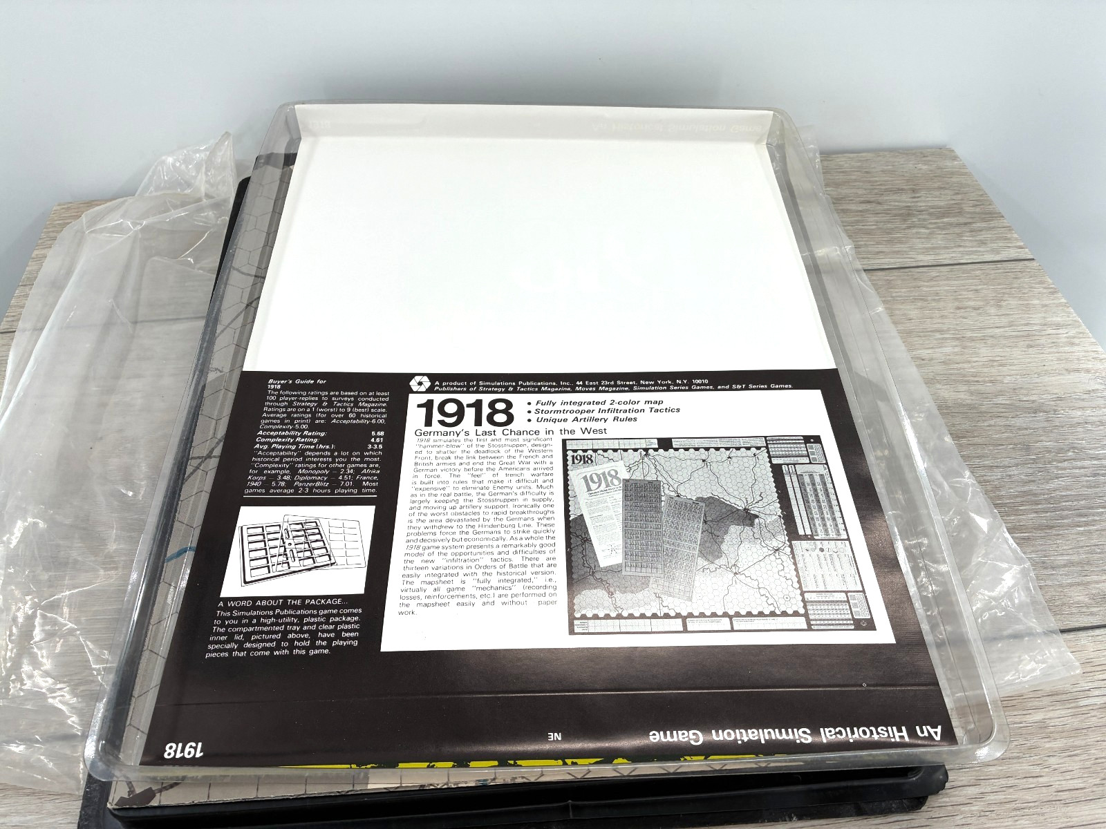 SPI 1918 WW1 Operation Michel Military Historical Simulation Strategy Game 1971