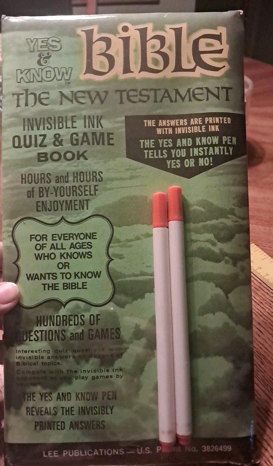 Lee Publications Sealed Yes & Know Bible New Testament Quiz Book Invisible Ink