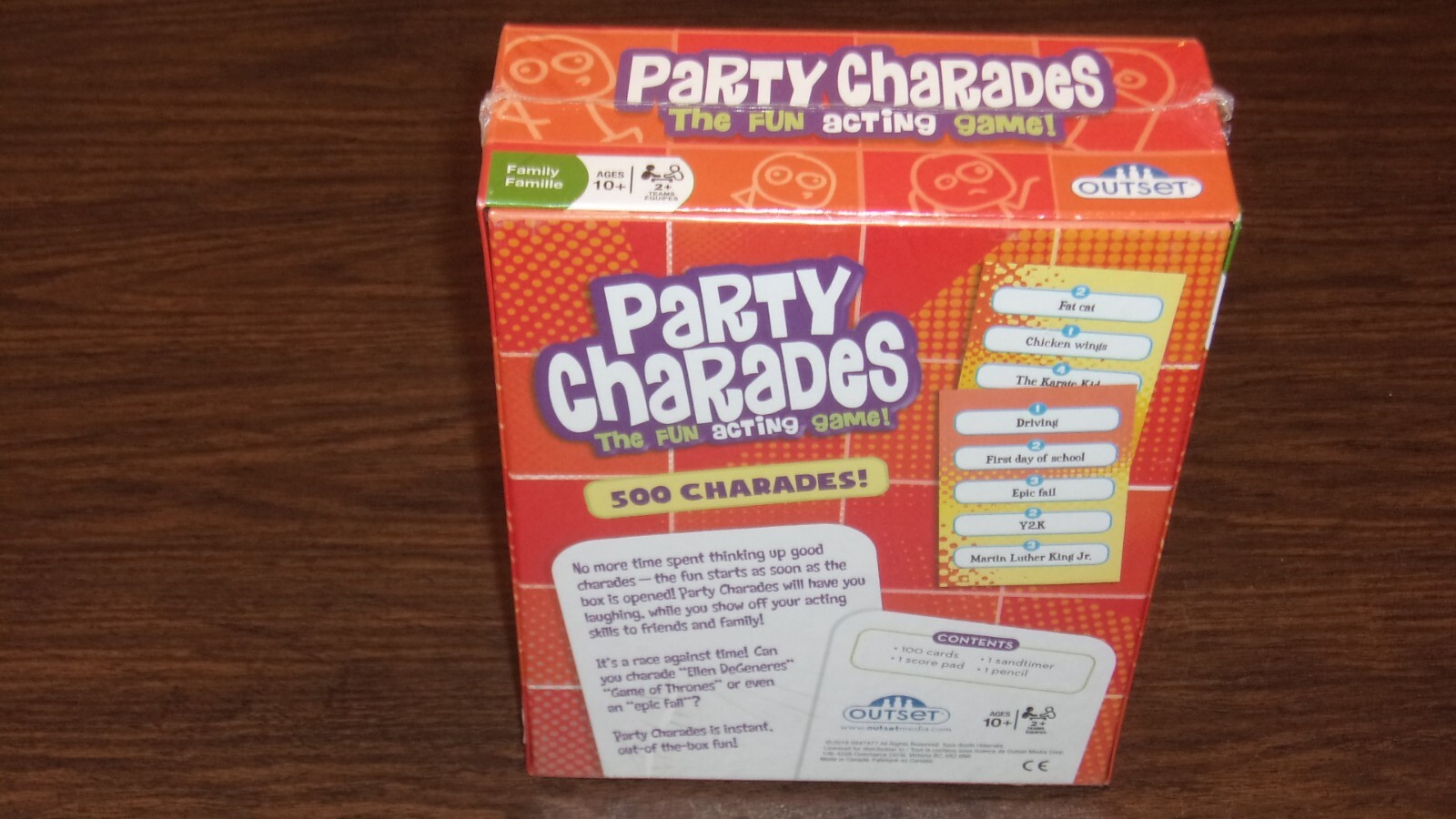 NIB 2019 Party Charades The Fun Acting Game By Outset 500 Charades