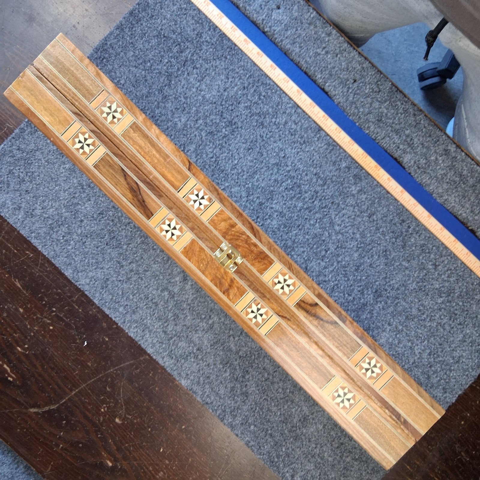 Mediterranean Backgammon & Checkers Set Marquetry Mother Of Pearl Inlay 20″