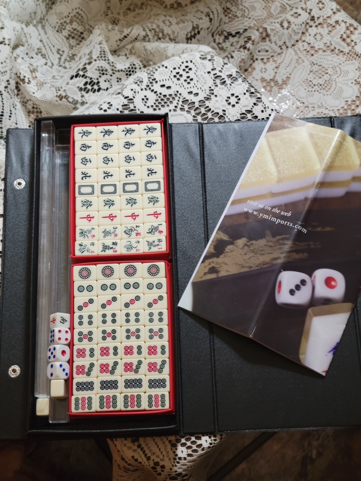 Yellow Mountain Imports Travel Chinese Mahjong Game Set – Complete – Never Used