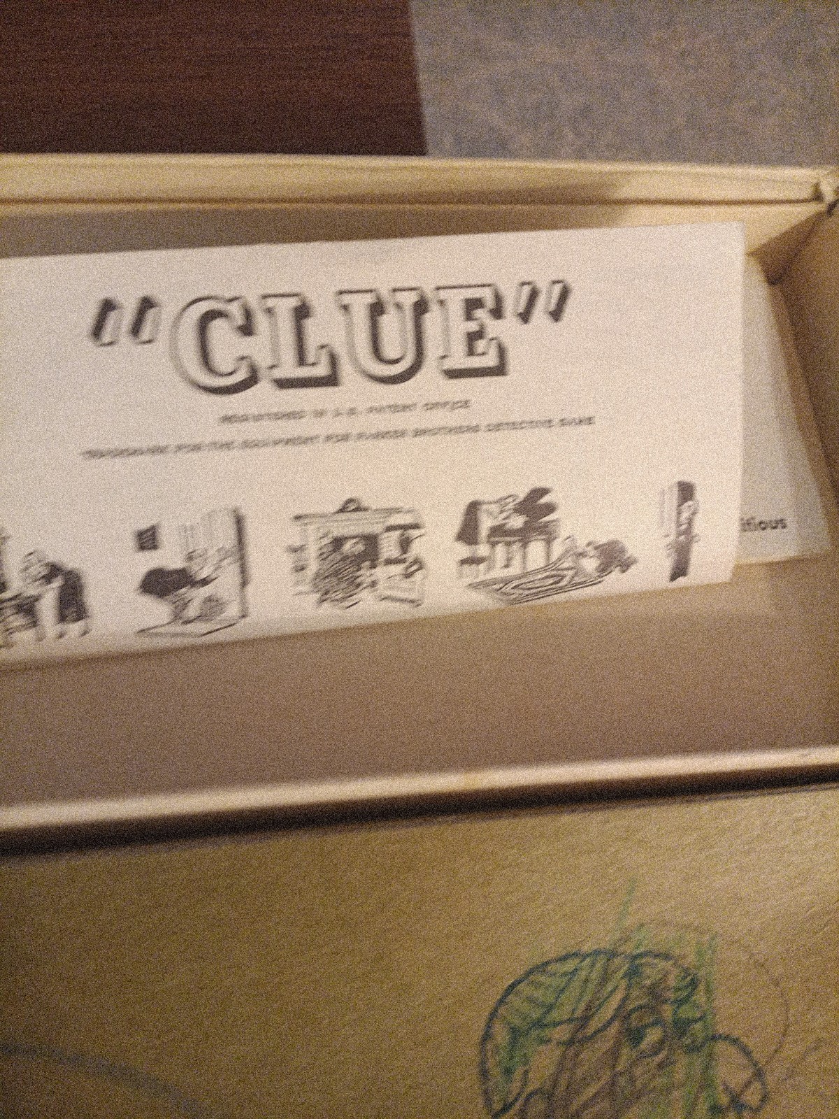 1963 CLUE Detective BOARD GAME Parker Bros. 100% COMPLETE