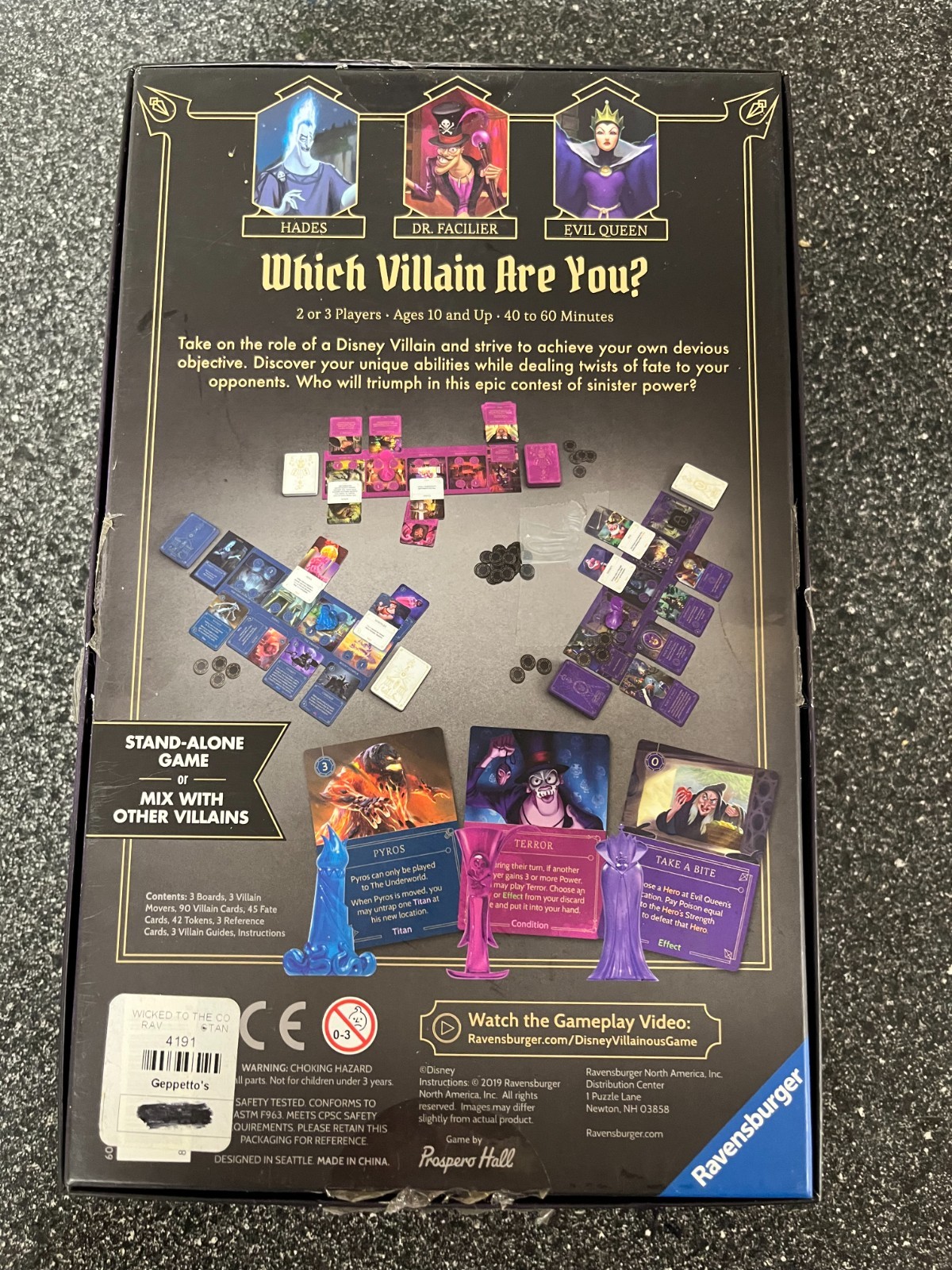 New Disney Villainous Board Game Wicked to the Core – Purple Box
