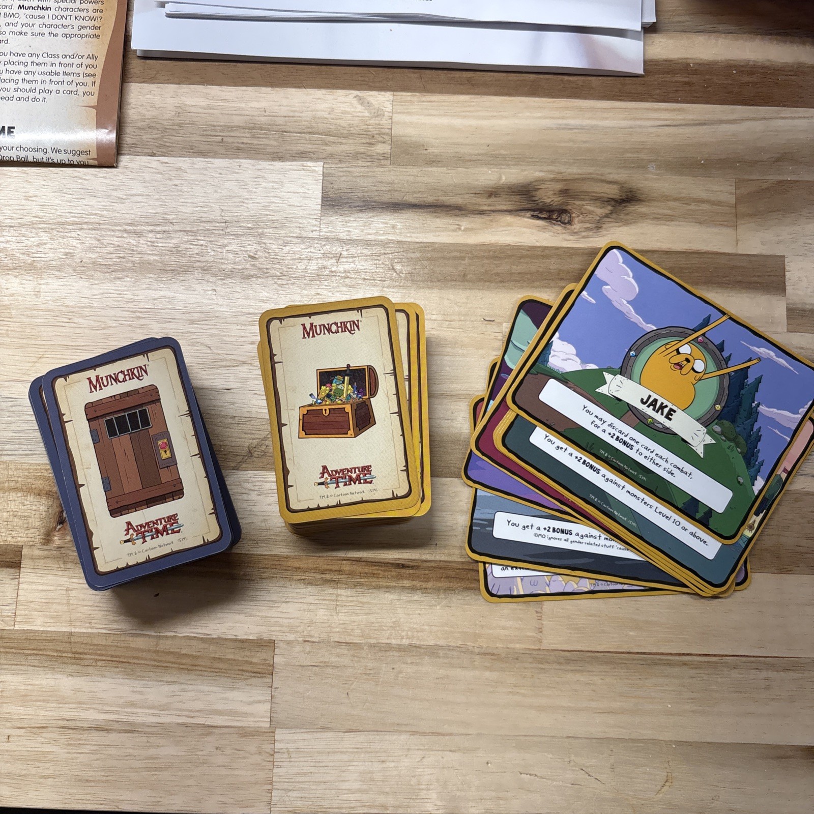 Munchkin Adventure Time Board Game Steve Jackson Used 100% complete.