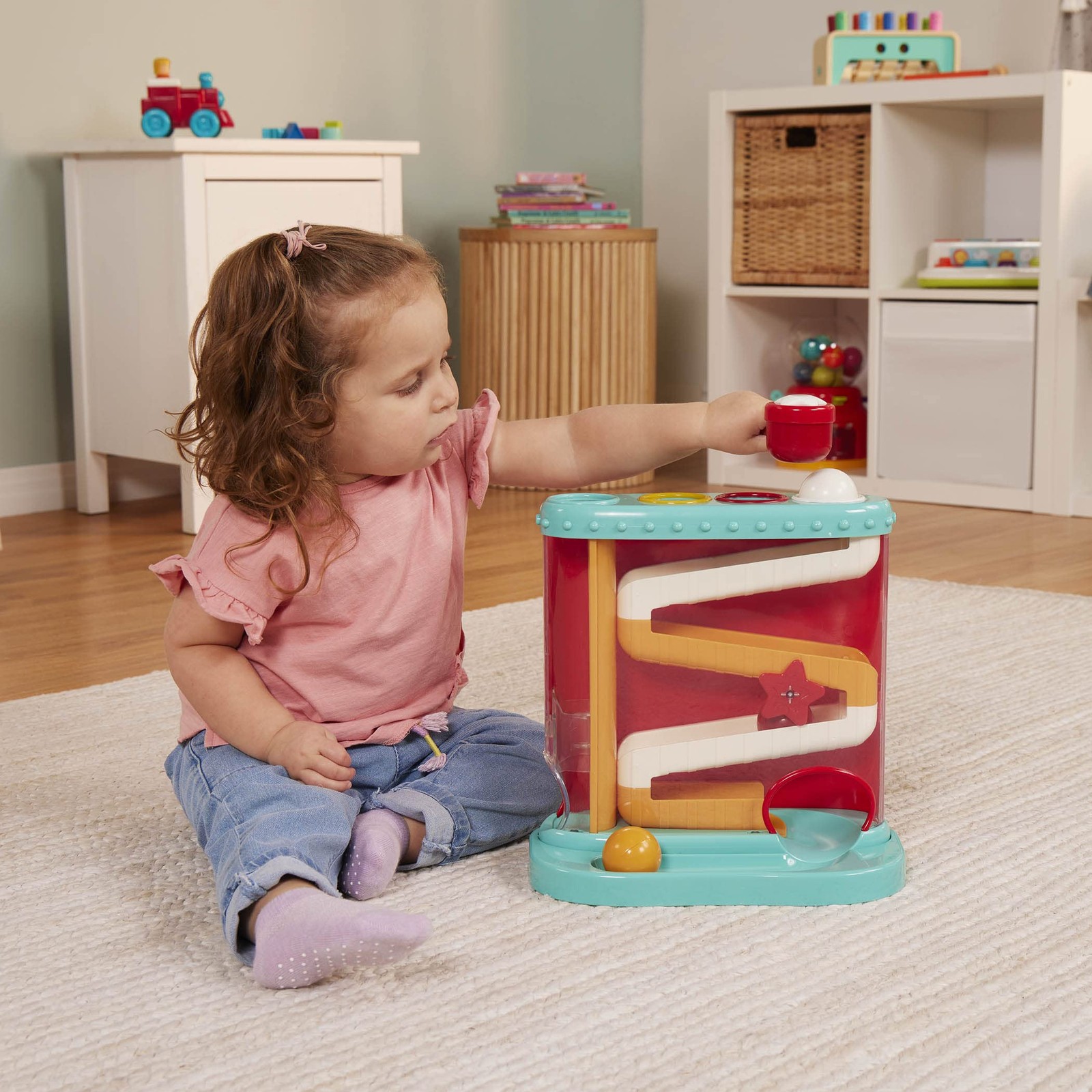 Pound-a Ball Toy Maze Fine Motor Skill 12+ Months Light Blue Battat