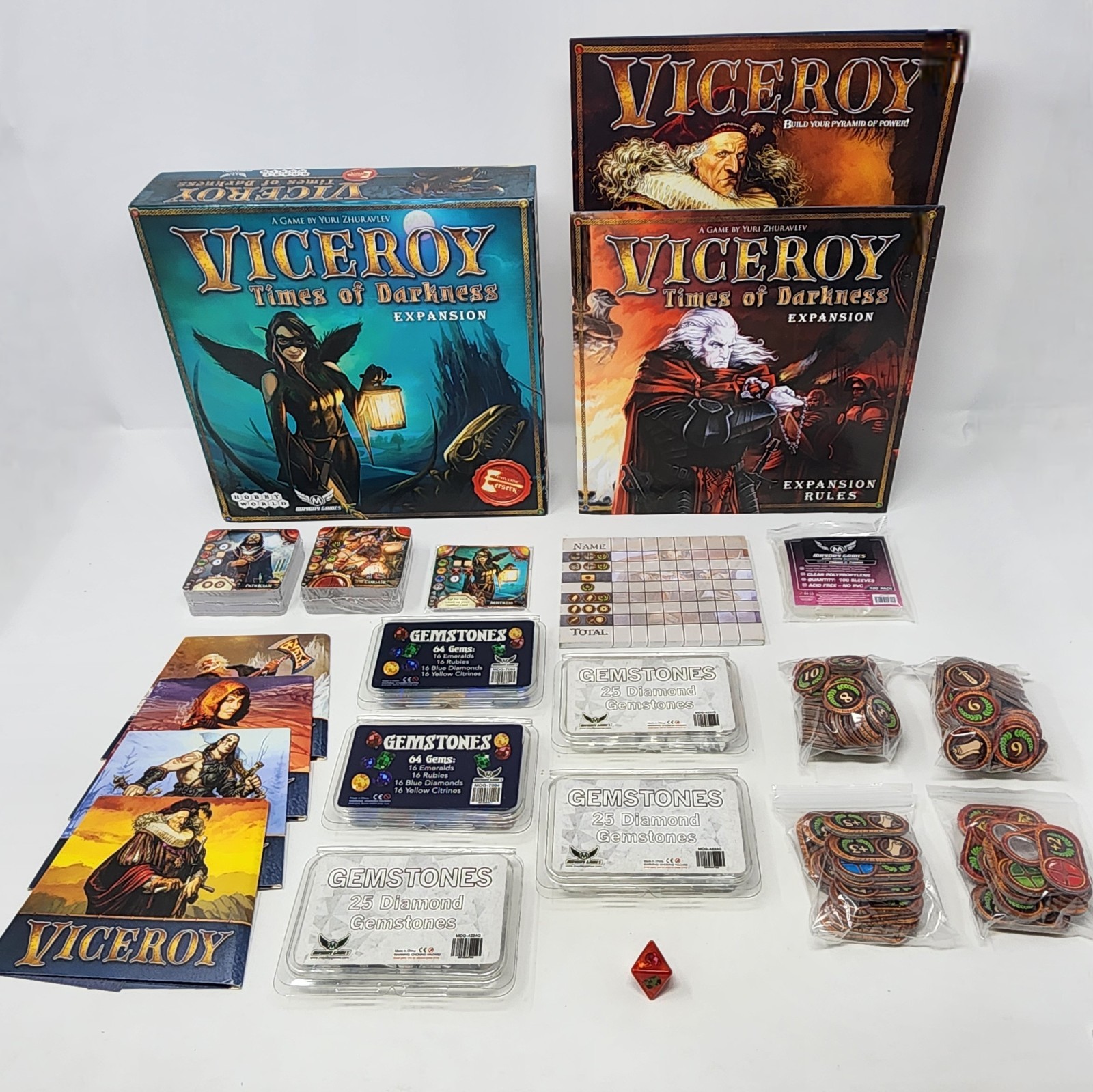 Viceroy + Times of Darkness Exp KS Gemstone Upgrade Sleeves OOP Open Box New