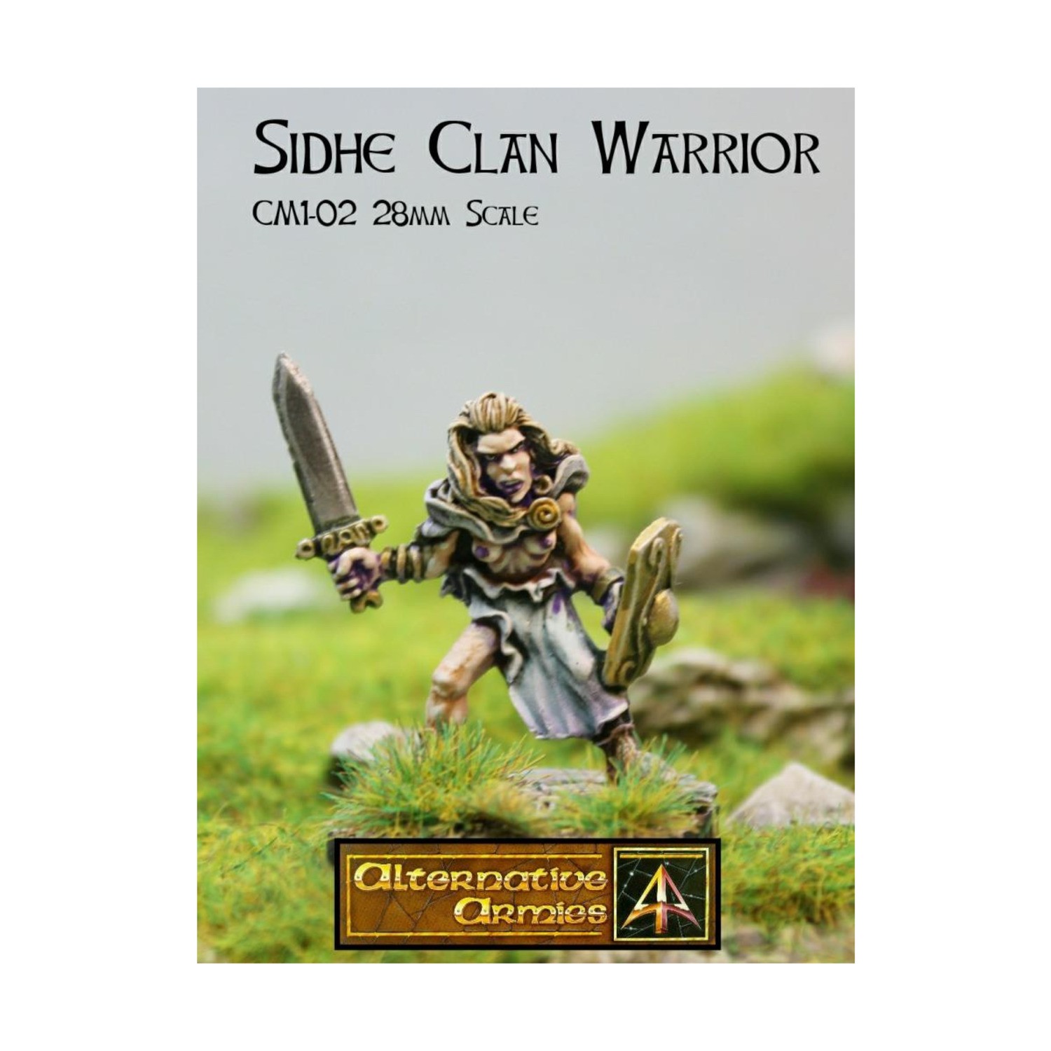 Alternative Armie Mini 28mm Sidhe Clan Female Warrior – Sword and Shi Pack New