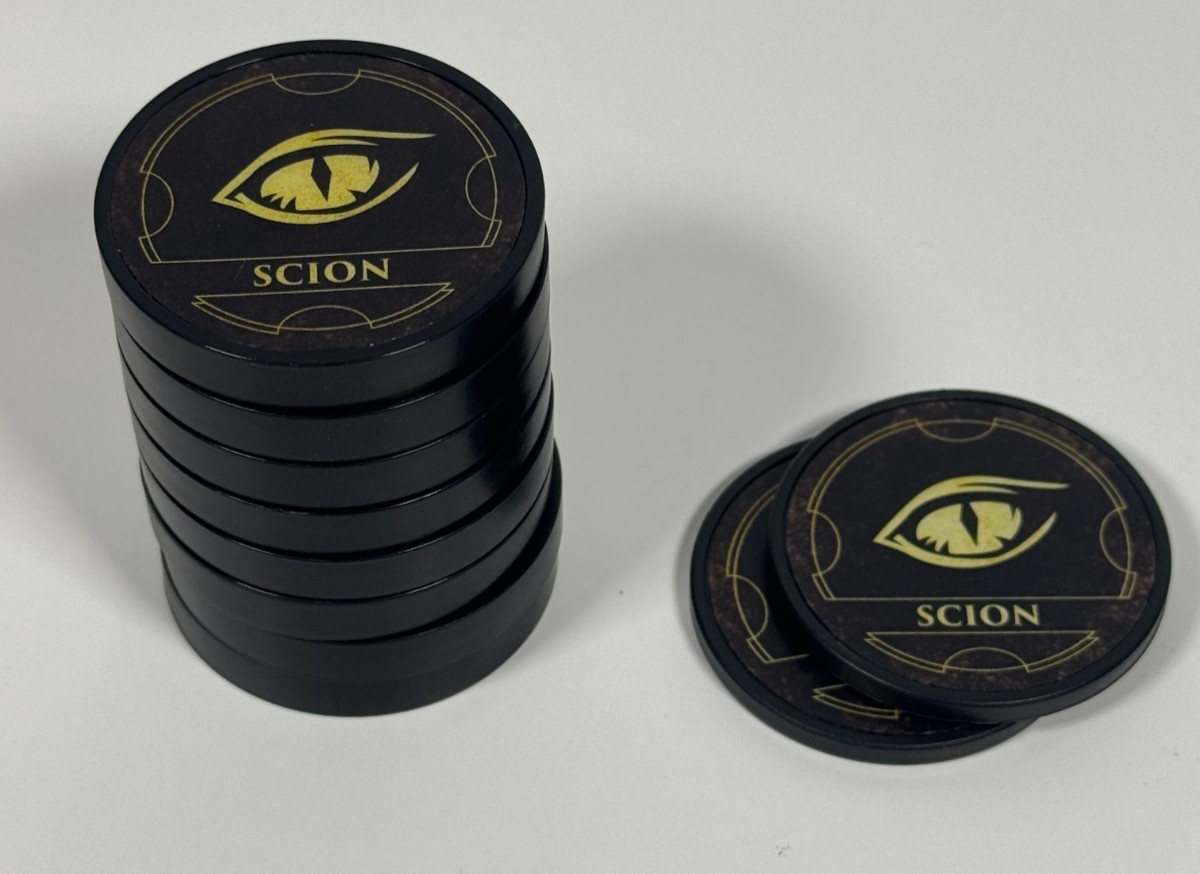 Hoplomachus Victorum Board Game Scion Chips Set of 10 COMPLETE Chip Theory Games