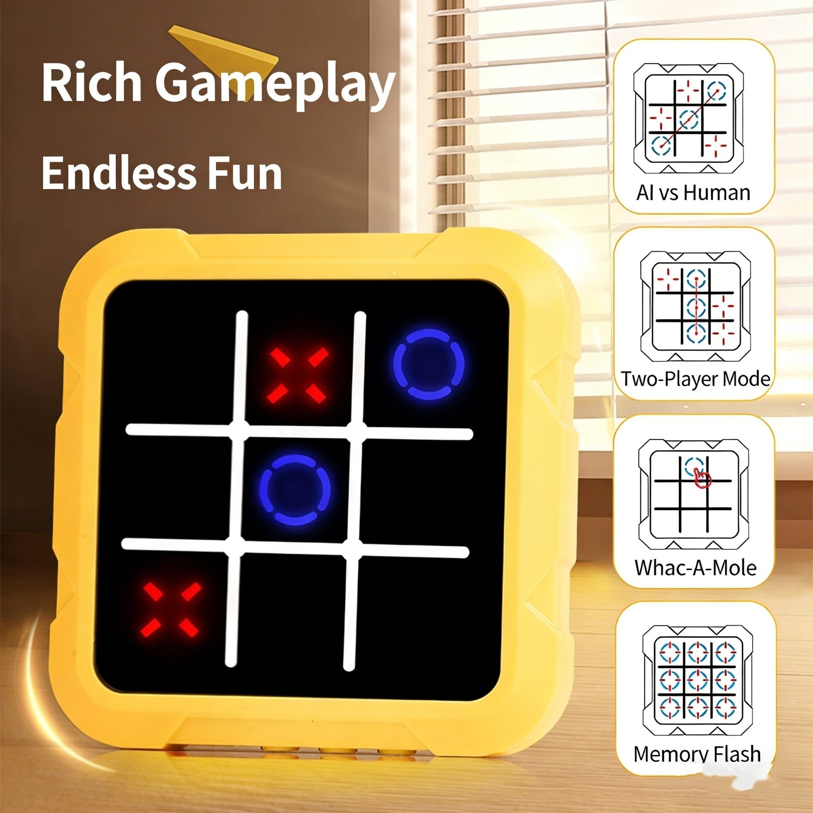 Electronic Chessboard Tic Tac Toe Multifunctional Children’s Education Strategy