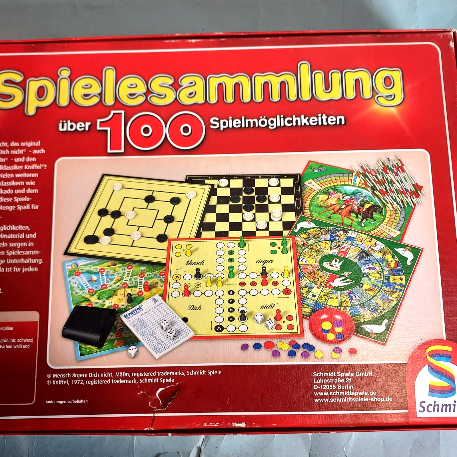 Vintage Spielesammlung Game Box Complete Multiple Games Schmidt New Unused 1972