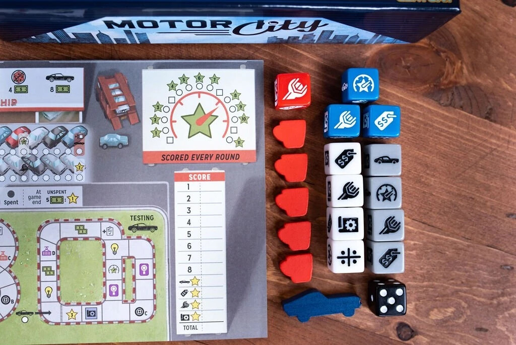 🎲🚗 NIS – Motor City – ROLL N WRITE Automotive Empire Game 🚗🎲