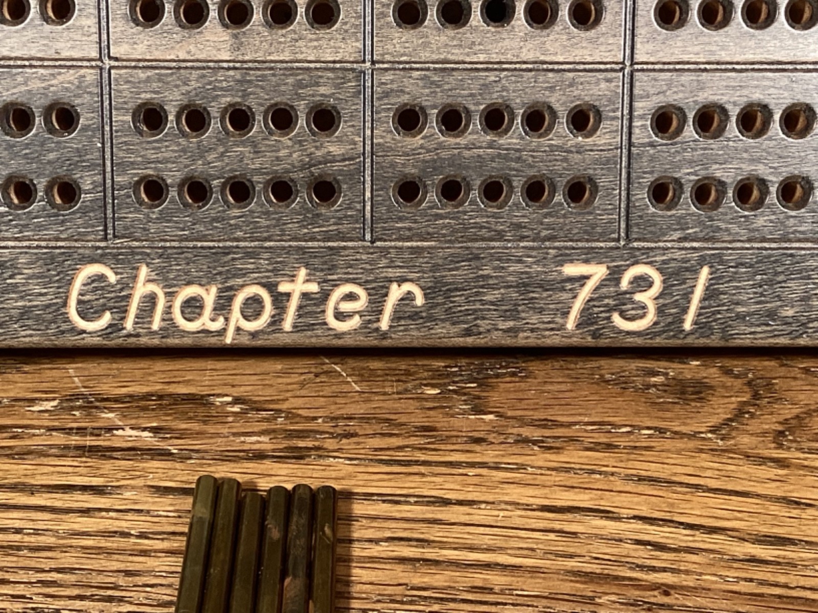 VIETNAM VETERANS CHAPTER 731 HEAVY QUALITY WOOD CRIBBAGE BOARD
