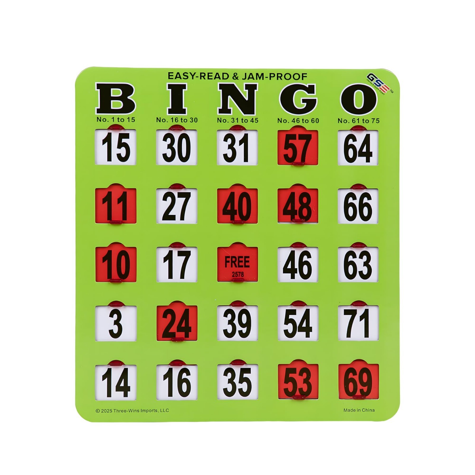 Jumbo Easy-Read Shutter Slide Bingo Cards – 10-Pack Reusable Bulk Set
