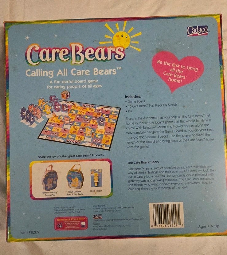 Cadaco Care Bears Calling All Care Bears Board Game Complete MPN 8209 Ages 4+