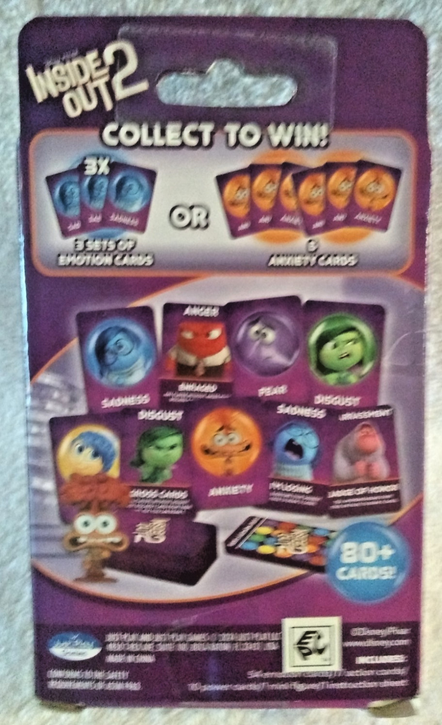 Disney Pixar Inside Out 2 Mixed-Up Emotions Card Game W/ Collectible Figure NEW