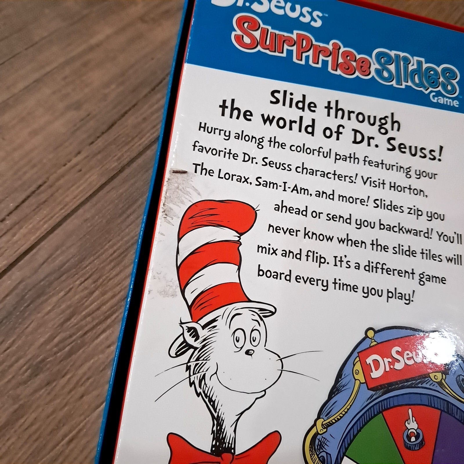 Dr. Seuss Surprise Slides Board Game Preschool kids Cat in the Hat Wonder Forge