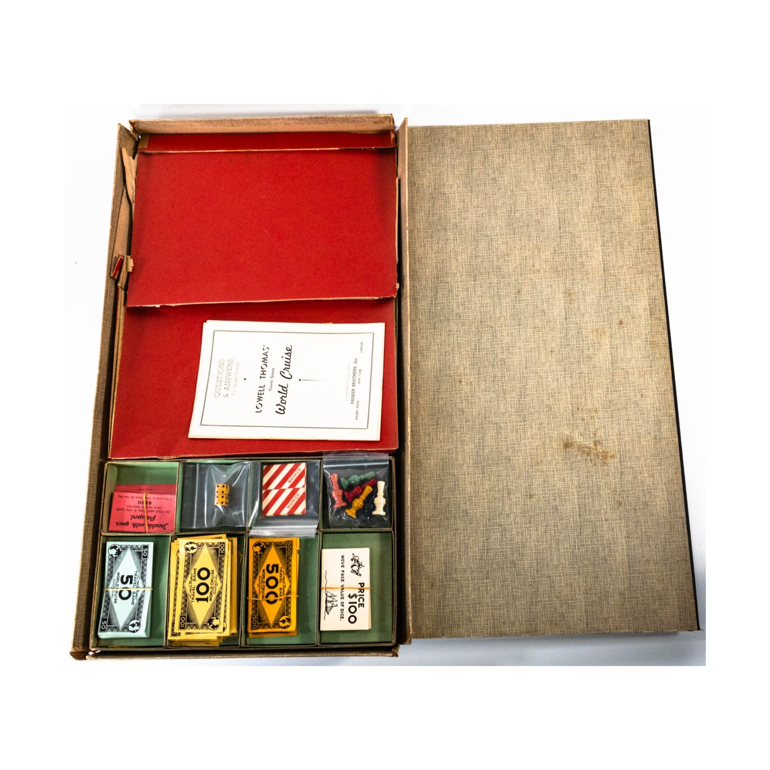 Parker Bros Boardgame Lowell Thomas Travel Game – World Cruise Box Fair/VG